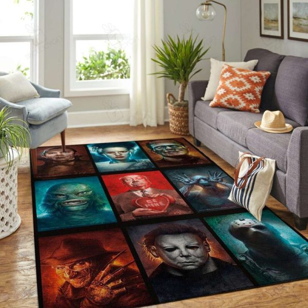 Horror Vs Villain Characters Rectangle Rug Decor Area Rugs For Living Room Bedroom Kitchen Rugs Home Carpet Flooring Rs015876 Print