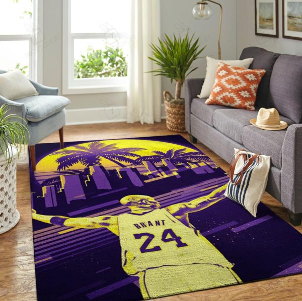 Kobe Bryant Legend 24 Lakers Sport For Rectangle Rug Decor Area Rugs For Living Room Bedroom Kitchen Rugs Home Carpet Flooring Rs017289 Print