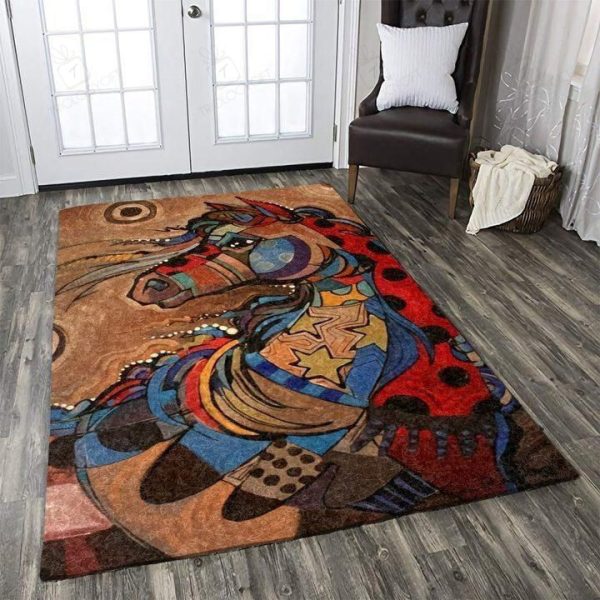 Horse Rectangle Rug Decor Area Rugs For Living Room Bedroom Kitchen Rugs Home Carpet Flooring Rs015941 Print